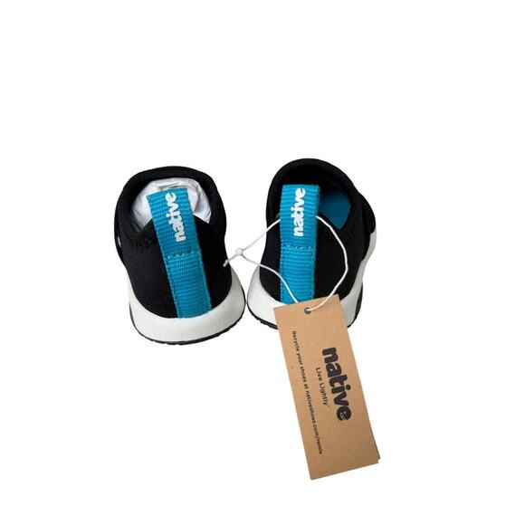 Native Kids Jiffy Black Shell White Slip On Rubber Sole Phoenix Shoes Size 6 - Picture 6 of 9